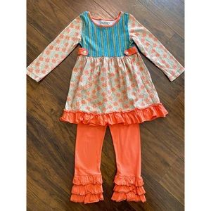 Flit & Flitter. Girls Coral Tunic & Leggings